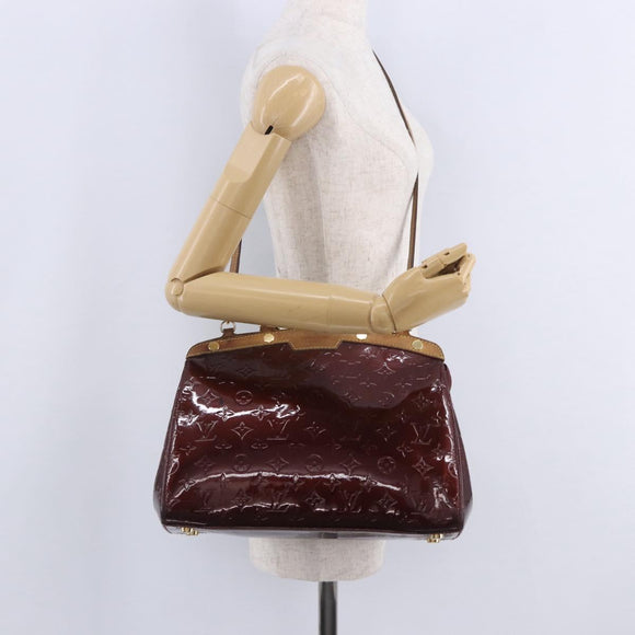LOUIS VUITTON Vernis Blair MM Handtasche 2-Wege Rouge Favist M91690 LV Auth EC506