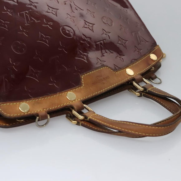 LOUIS VUITTON Vernis Blair MM Hand Bag 2way Rouge Favist M91690 LV Auth EC506