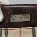 BURBERRY Nova Check Hand Bag Canvas Beige Auth EC510-9