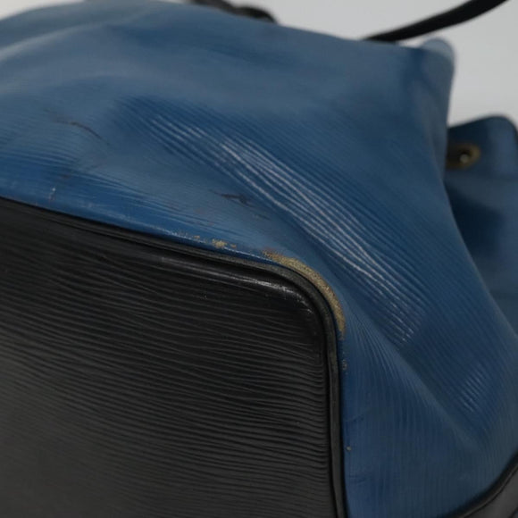 LOUIS VUITTON Epi Petit Noe Shoulder Bag Bicolor Black Blue M44152 Auth EC511
