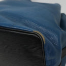 LOUIS VUITTON Epi Petit Noe Shoulder Bag Bicolor Black Blue M44152 Auth EC511-17