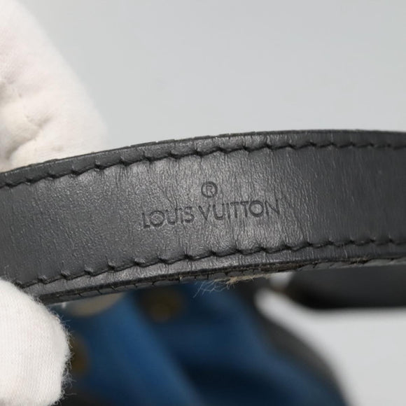 LOUIS VUITTON Epi Petit Noe Shoulder Bag Bicolor Black Blue M44152 Auth EC511