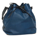 LOUIS VUITTON Epi Petit Noe Shoulder Bag Bicolor Black Blue M44152 Auth EC511-1