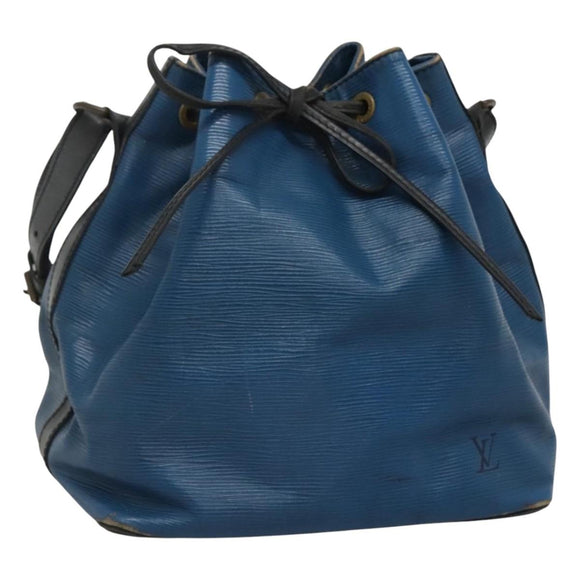 LOUIS VUITTON Epi Petit Noe Shoulder Bag Bicolor Black Blue M44152 Auth EC511