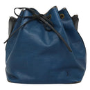 LOUIS VUITTON Epi Petit Noe Shoulder Bag Bicolor Black Blue M44152 Auth EC511-13