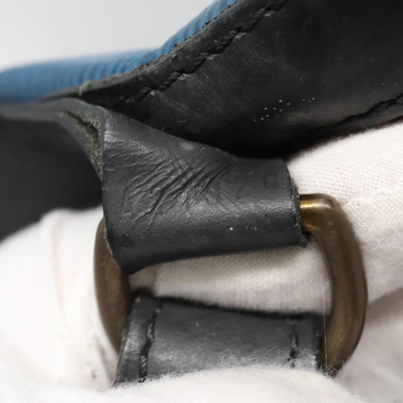 LOUIS VUITTON Epi Petit Noe Shoulder Bag Bicolor Black Blue M44152 Auth EC511