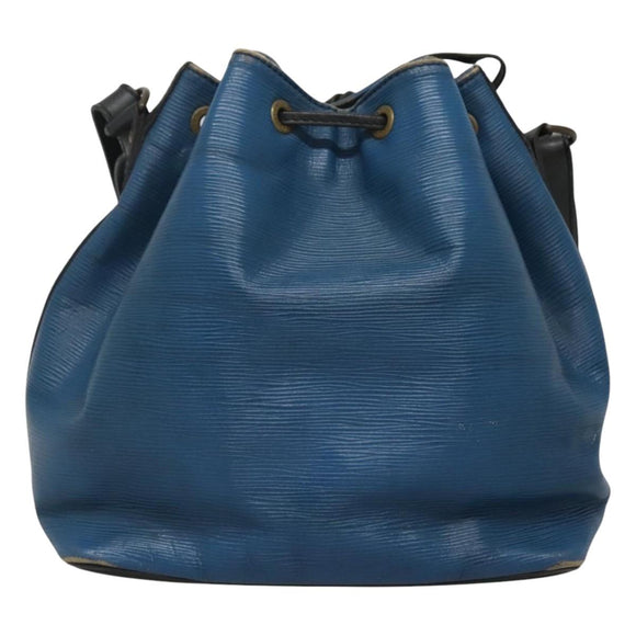 LOUIS VUITTON Epi Petit Noe Shoulder Bag Bicolor Black Blue M44152 Auth EC511