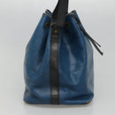 LOUIS VUITTON Epi Petit Noe Shoulder Bag Bicolor Black Blue M44152 Auth EC511-3