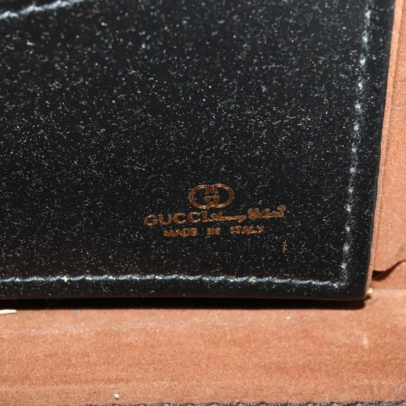 GUCCI Web Sherry Line Attache case Hand Bag Leather Red Black Green Auth EC515