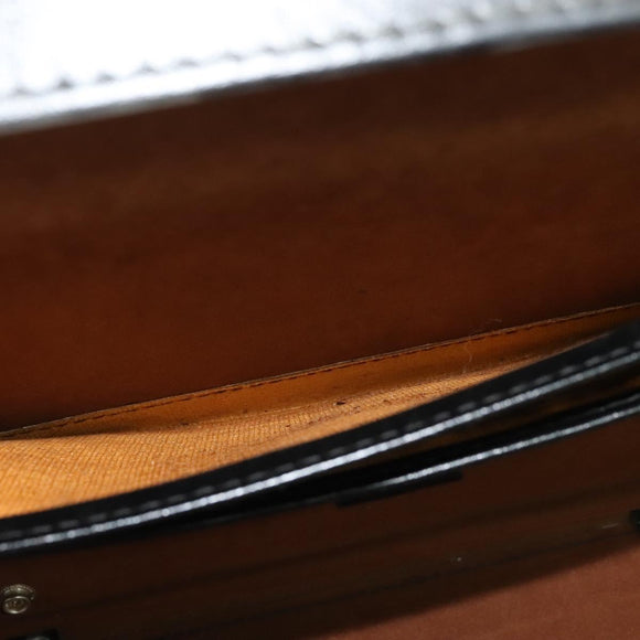 GUCCI Web Sherry Line Attache case Hand Bag Leather Red Black Green Auth EC515