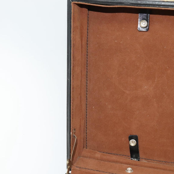 GUCCI Web Sherry Line Attache case Hand Bag Leather Red Black Green Auth EC515