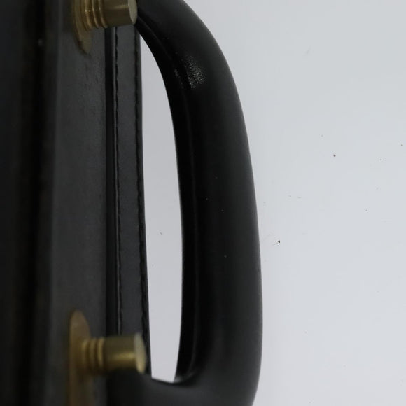 GUCCI Web Sherry Line Attache case Hand Bag Leather Red Black Green Auth EC515