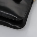 CELINE Shoulder Bag Leather Black Gold Auth EC517-11