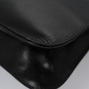 CELINE Shoulder Bag Leather Black Gold Auth EC517-17