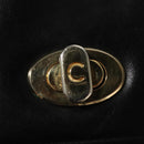 CELINE Shoulder Bag Leather Black Gold Auth EC517-15