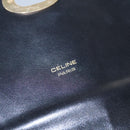 CELINE Shoulder Bag Leather Black Gold Auth EC517-16