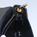 CELINE Shoulder Bag Leather Black Gold Auth EC517-18