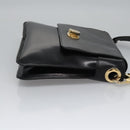 CELINE Shoulder Bag Leather Black Gold Auth EC517-4