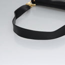 CELINE Shoulder Bag Leather Black Gold Auth EC517-7