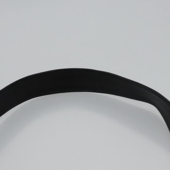 CELINE Shoulder Bag Leather Black Gold Auth EC517