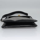 CELINE Shoulder Bag Leather Black Gold Auth EC517-9