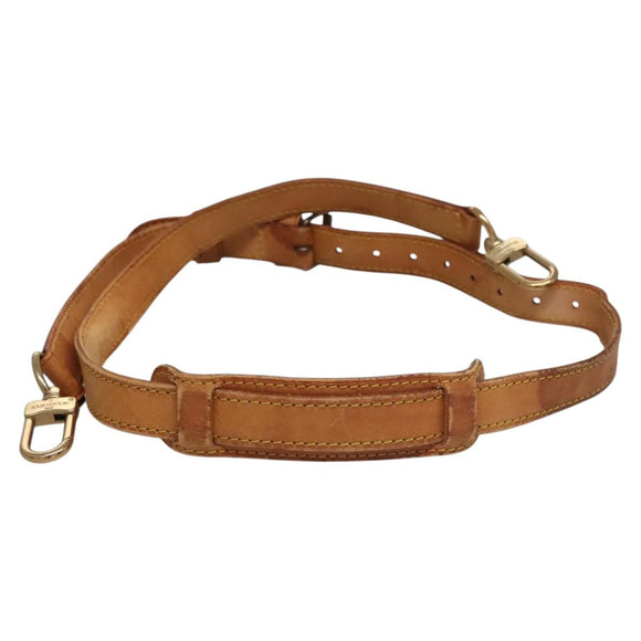 LOUIS VUITTON Adjustable Shoulder Strap Leather 36.6""-44.1"" Beige Auth EC522