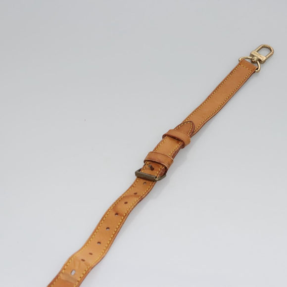 LOUIS VUITTON Adjustable Shoulder Strap Leather 36.6""-44.1"" Beige Auth EC522