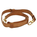 LOUIS VUITTON Adjustable Shoulder Strap Leather 36.6""-44.1"" Beige Auth EC523-1
