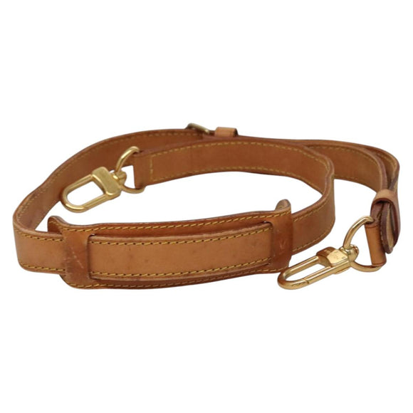 LOUIS VUITTON Adjustable Shoulder Strap Leather 36.6""-44.1"" Beige Auth EC523