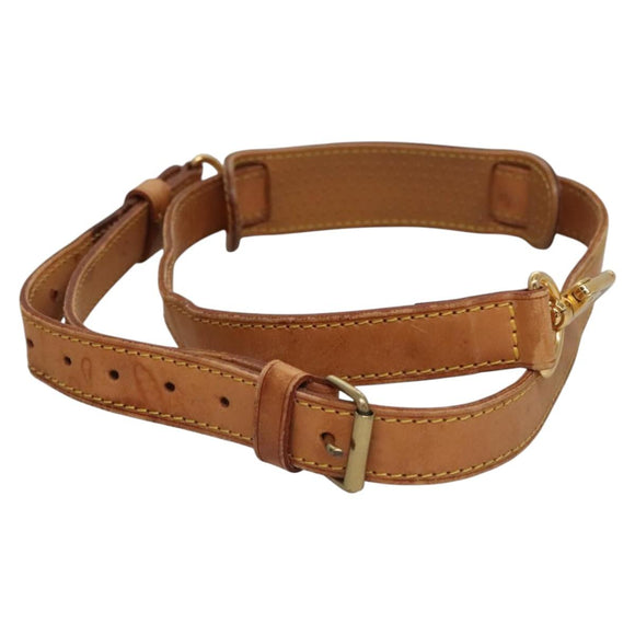 LOUIS VUITTON Adjustable Shoulder Strap Leather 36.6""-44.1"" Beige Auth EC523