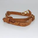 LOUIS VUITTON Adjustable Shoulder Strap Leather 36.6""-44.1"" Beige Auth EC523-4