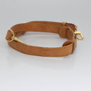 LOUIS VUITTON Adjustable Shoulder Strap Leather 36.6""-44.1"" Beige Auth EC523-5