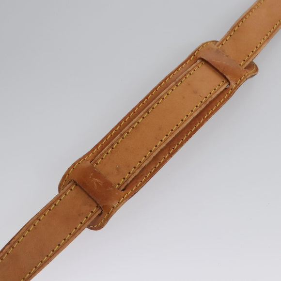 LOUIS VUITTON Adjustable Shoulder Strap Leather 36.6""-44.1"" Beige Auth EC523