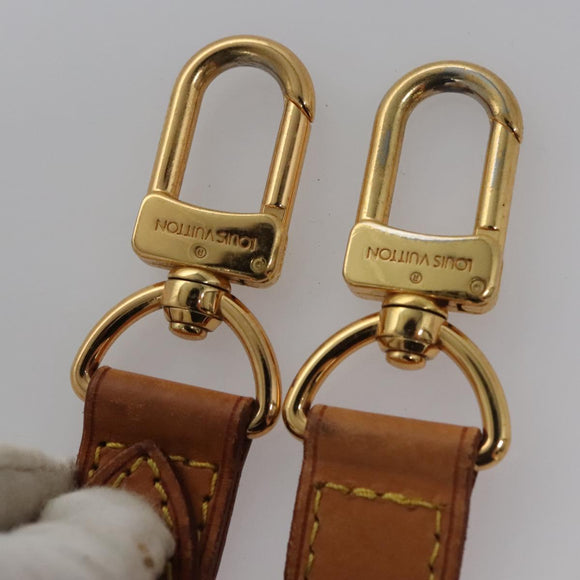 LOUIS VUITTON Adjustable Shoulder Strap Leather 36.6""-44.1"" Beige Auth EC523