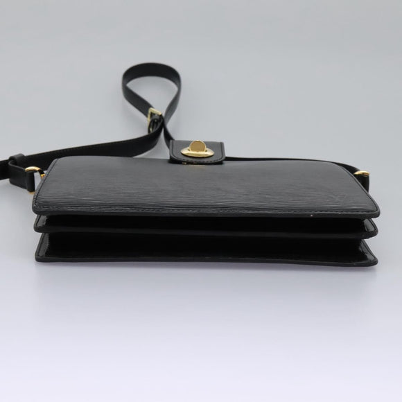 LOUIS VUITTON Epi Capuchin Shoulder Bag Black M52342 LV Auth EC524