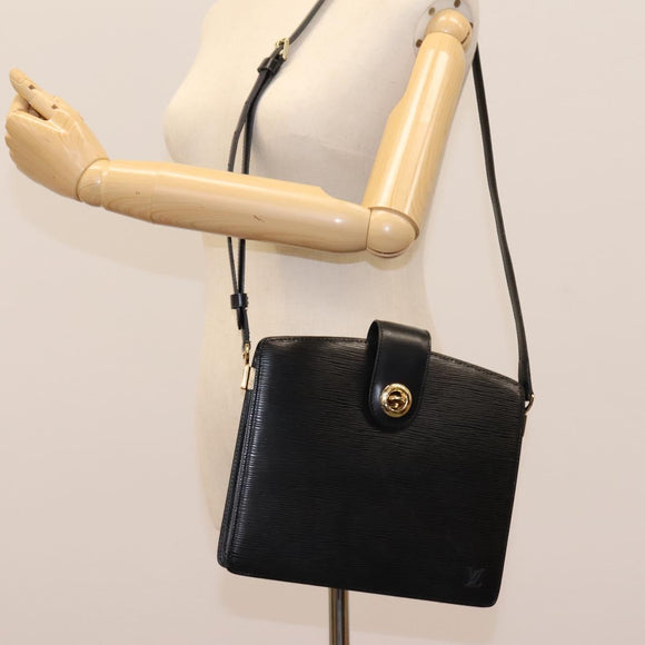 LOUIS VUITTON Epi Capuchin Shoulder Bag Black M52342 LV Auth EC524