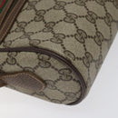 GUCCI GG Supreme Web Sherry Line Bag PVC Beige Gold Red 56 02 087 Auth EC527-14
