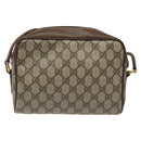 GUCCI GG Supreme Web Sherry Line Bag PVC Beige Gold Red 56 02 087 Auth EC527-2