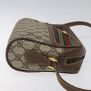 GUCCI GG Supreme Web Sherry Line Bag PVC Beige Gold Red 56 02 087 Auth EC527-3