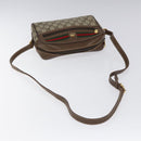 GUCCI GG Supreme Web Sherry Line Bag PVC Beige Gold Red 56 02 087 Auth EC527-7