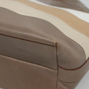 CELINE Shoulder Bag Leather Brown Gold Auth EC529-9