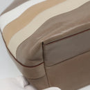 CELINE Shoulder Bag Leather Brown Gold Auth EC529-16