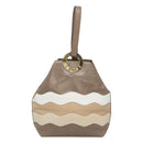 CELINE Shoulder Bag Leather Brown Gold Auth EC529-13