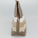 CELINE Shoulder Bag Leather Brown Gold Auth EC529-4