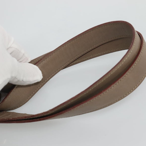 CELINE Shoulder Bag Leather Brown Gold Auth EC529