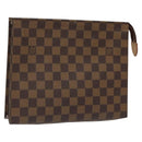 LOUIS VUITTON Damier Ebene Poche Toilette 26 Pouch N47543 LV Auth EC531-1