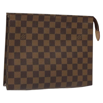LOUIS VUITTON Damier Ebene Poche Toilette 26 Pouch N47543 LV Auth EC531