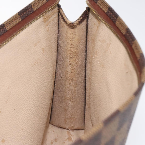 LOUIS VUITTON Damier Ebene Poche Toilette 26 Pouch N47543 LV Auth EC531