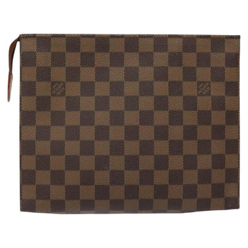 LOUIS VUITTON Damier Ebene Poche Toilette 26 Pouch N47543 LV Auth EC531 - 0