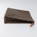 LOUIS VUITTON Damier Ebene Poche Toilette 26 Pouch N47543 LV Auth EC531-3